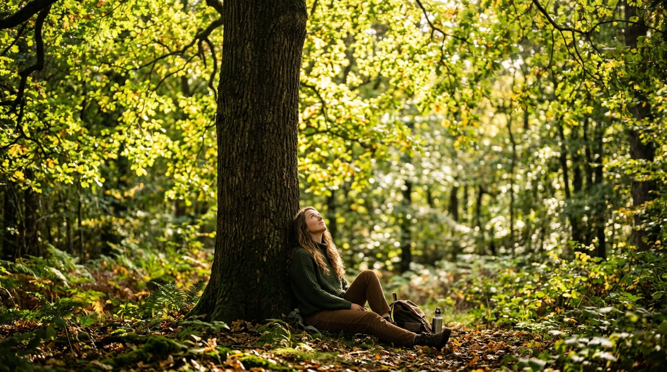 Featured image for “Die Magie von Komorebi – Wie Sonnenlicht durch Bäume Deine Seele heilt”